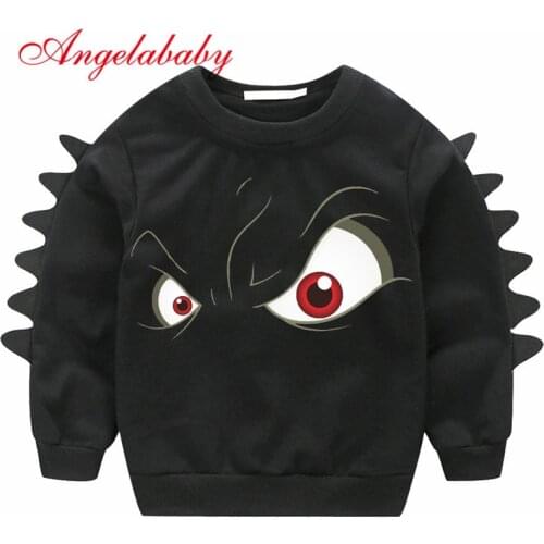 Baby Boys Clothes Childrens Funny Face Eyes Print Tops Cute Kids Cartoon Sleeve Long Pullovers Sweaters Outerwear