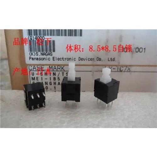 1pcs 100% orginal new Imported Japanese esb6490xem button switch 6-pin 8.5 * 8.5 self-locking switch