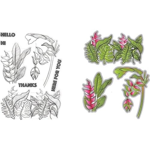 Clear Stamps And Cutting Dies Beautiful Flowers Tropical Jungle For DIY Scrapbook Photo Album Craft Card 2021 New