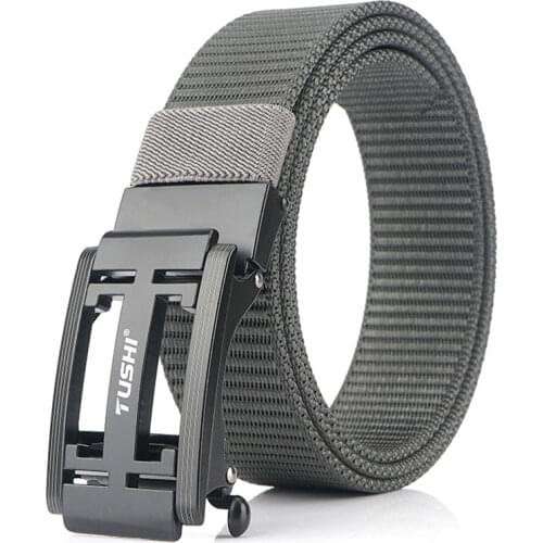 New Trend Canvas Strap Casual Zinc Alloy Automatic Buckle Men Belt High Quality Black Business Nylon Designer Belts For Trousers
