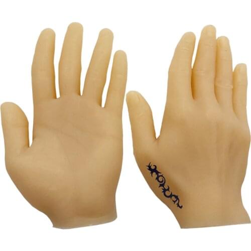 DIY 3D Synthetic Hand Tattoo Practice Skin Soft Silicone Fake Hand For Beginners Tattoo Practice 1 Piece