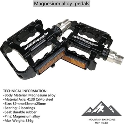 SHANMASHI Magnesium Alloy Bearing Bike Pedals MTB Road Sealed Bearings Bicycle Pedals Mountain Wide Platform pedales bike acces