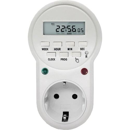 220V 50Hz 16A 3600W EU US UK Plug Timer Switch Socket Digital LCD Power Timer Energy-saving Programmable Time Switch Relay