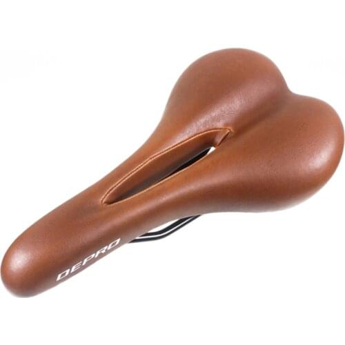 Retro Bicycle Saddle Hollow Cycling Saddle PU Leather Vintage Seat Custion Road Bike MTB Saddle Classic Brown Bike Seat
