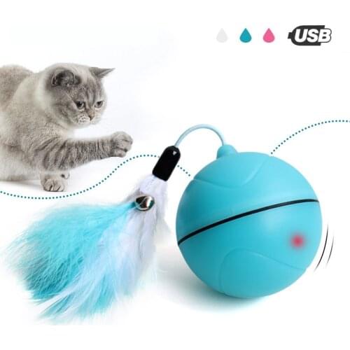 Yooap Creative Cat Toys Interactive Automatic Rolling Ball for Dogs As Seen on TV Smart LED Flash Cat Toys Electronic Dog Toys
