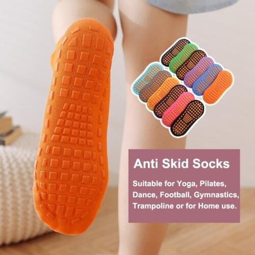 Free Ship Women Anti Skid Floor Socks Cotton Socks Quick-Dry Non Slip Grip Socks with Cushion for Yoga Pilates Barre Home Sports