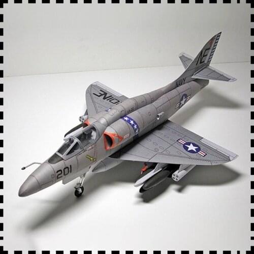 1:33 U.S. A-4 Skyhawk Aircraft DIY 3D Paper Card Model Building Sets Construction Toys Educational Toys Military Model