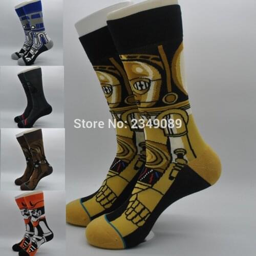1 Pair Star WARS USA Brand Novelty Socks Cotton Hit Color Odd Future Mens Socks Women' Socks Skateboard Socks