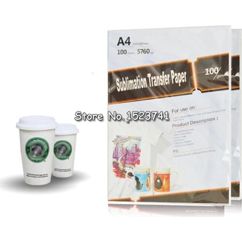 100 Sheets A4 Sublimation Paper For 3D Sublimation machine Ink Printer High Transfer Rate Mug,Glass Rock For Heat Press Machine