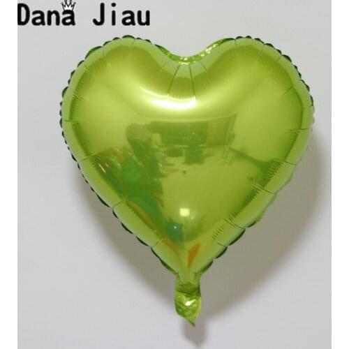 18inch light green heart Foil Balloon wedding happy Birthday Party Decoration Air Balloons holiday event inflate Baloon toy