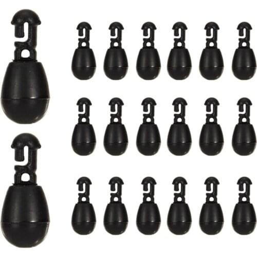 20Pcs ABS Terminal Angling Tackle Lures Beads Accessories Baits Tools Fishing Quick Change Beads Method Feeder Line Holder