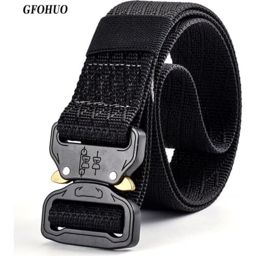 3.7cm Width Men Army Tactical Nylon Belts Breathe Freely Outdoor sport Canvas Belt Combat Strap Waistband