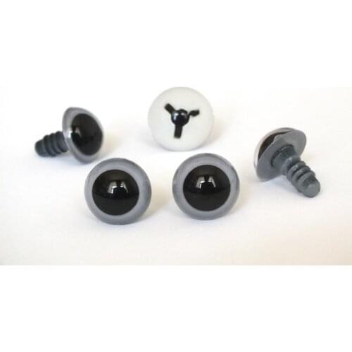 30Pcs 15mm Plastic Safety Eyes Crafts Animal Teddy Bear DIY Dolls Puppet Accessories Stuffed Toys with Washer