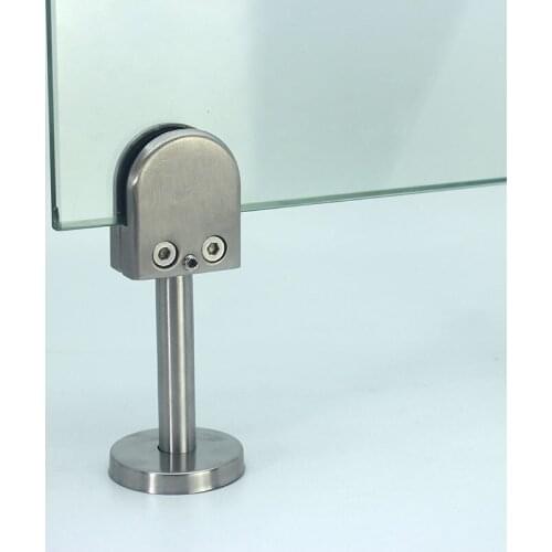 304 Stainless Steel Glass Clamps Adjustable Glass Holder for Staircase Handrail Glass-to-Ground Fixed Bracket 65x43x26