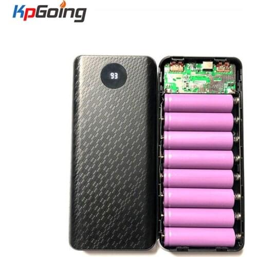 QC 3.0 Fast Charging 8*18650 Battery Holder USB Power Bank Battery Box Mobile Phone Charger DIY Shell Case Charging Storage Case