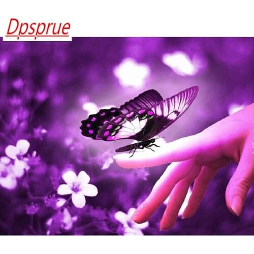 Dpsprue 5D Full Square / Round DIY Diamond Painting Cross Stitch Animal Butterfly 3D Embroidery Diamond Mosaic Home Decor Gift