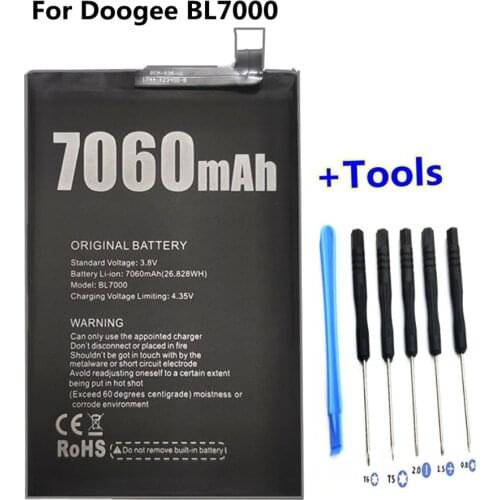 +Tools ! 100% Original 7060mAh BL 7000 Battery For Doogee BL7000 SmartPhone In Stock High Quality +Tracking number