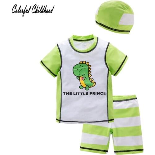 Toddler Kids Girls Boys Swimwear Boutique Summer Clothes Printed Dinosaurs Girl Outfits Clothing 3pcs Set Swimsuit Bathing Suit
