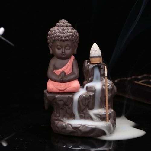 The Little Monk Censer Creative Home Decor Small Buddha Incense Holder Backflow Incense Burner Use In Home Office Teahouse