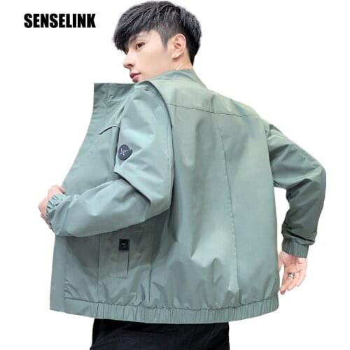 Mens Jacket 2020 Simple Trend Korean Version Jacket Baseball Uniform Spring And Autumn Warm Brand Casual Slim Clothing 4XL