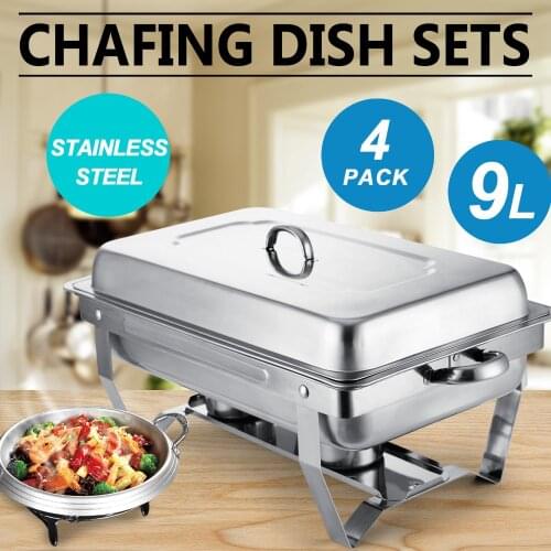 Stainless Steel Insulated 4 Quart Food Chafing Dish Food Warmer & Buffet Server Serving Dishes