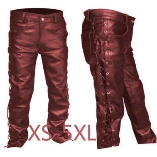 New medieval pants adult men retro pants retro Renaissance Viking clothing mens plus size 5XL leather pants
