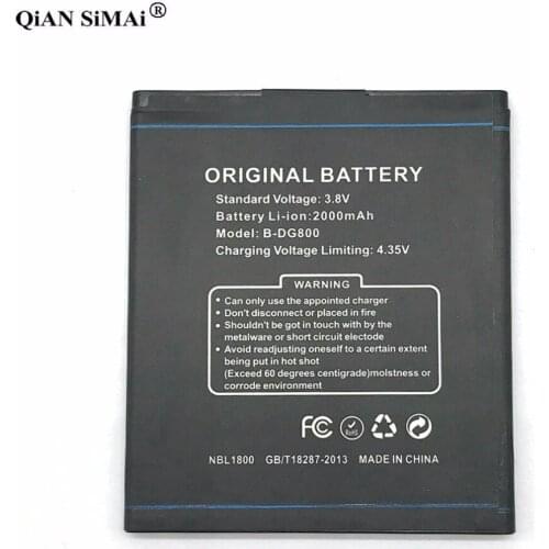 New High Quality B-DG800 2000mAh battery For Doogee VALENCIA DG800 phone