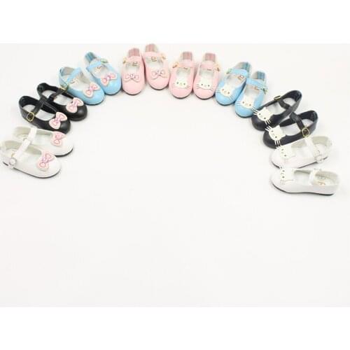 Shoes with bowknot or cat cat suitable for 1/4 BJD DIY fashion accessories
