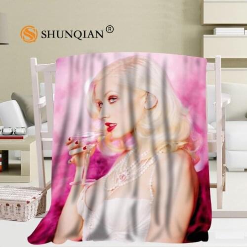 Custom Christina Aguilera Coral Blankets Travel Sofa Falafel Blankets Soft Fluffy Warm 56x80inch 50X60inch 40X50inch