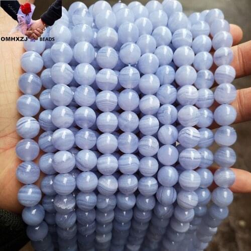 OMH JD16 12mm Natural Jewelry DIY Making Bracelet Necklace Natural Iced Purple Agate Agate Round Natural Jade Loose Spacer Beads