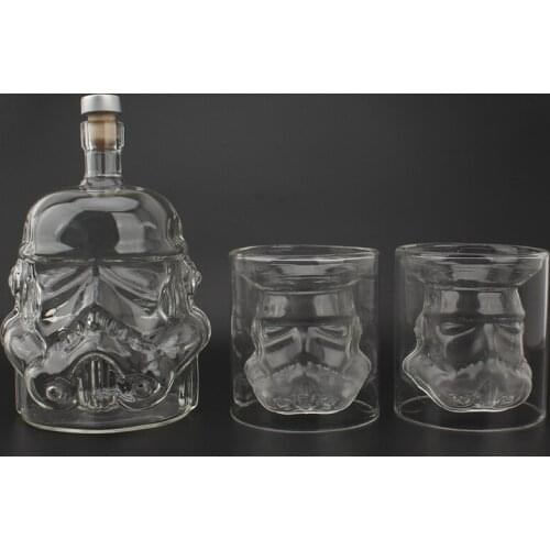 Personalized Baibing Hip Bottle Wine Glass Set Liquor Bottle Double Glass Cup Creative Wine Set Gift Gift Box