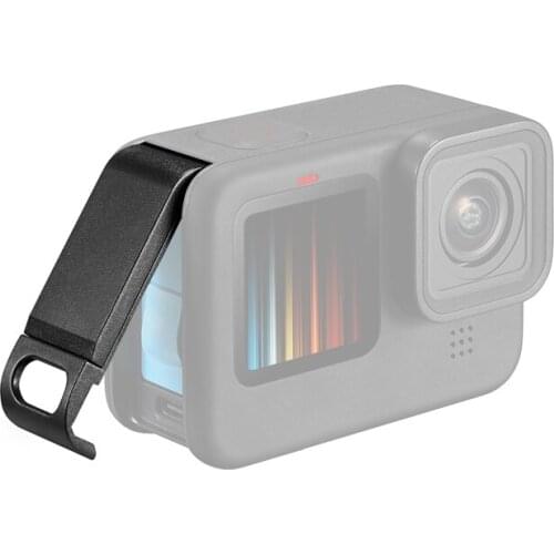 PULUZ POM Plastic Battery Side Interface Cover for GoPro HERO9 Black (Black)