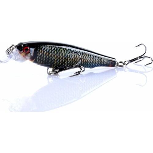 1Pcs Floating Minnow Trolling Fishing Lures 7.5cm 8g Plastic Artificial Baits Lure Wobblers Crankbaits Bass Pesca Fishing Tackle