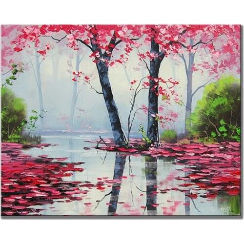 Frame DIY Painting By Numbers Landscape Picture By Number Acrylic Paint On Canvas Water House Diy Gift Wall Art Decor