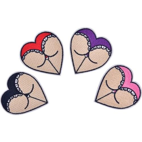 Sexy Ass Embroidery Patches for Stripes on the Backpack Stickers on Fabric Iron on Clothes Appliques