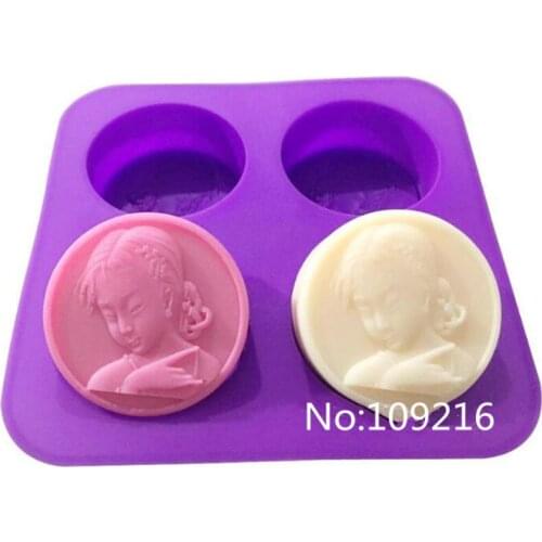 Wholesale!!!1pcs Little Girl Face (C1187) Silicone Handmade Soap Mold Crafts DIY Mould