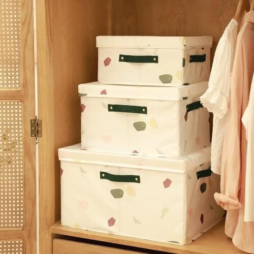 Folding Storage Boxes With Lids Cloth Closet Drawer Divider Lidded Closet Organizer Storage Box Dirty Clothes Collecting