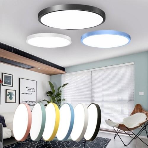 220V Led Ceiling Light Lampara Techo Round Panel Ceiling Lights 20W 30W Surface Mounted Led Ceiling Lamp for Living Room Bedroom