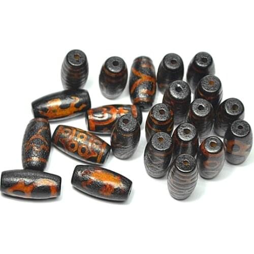 Tibet weathered dZi 10*20mm agate beads 1/2/21eyes Aquarius lotus amulet bracelet necklace DIY 1pcs/lot 2pcs/lot Free Shipping