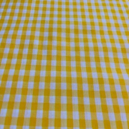 Frame vichy fabric, 100% cotton, yellow color, 1 cms wide, fabrics per meters, craft fabrics, sewing fabrics