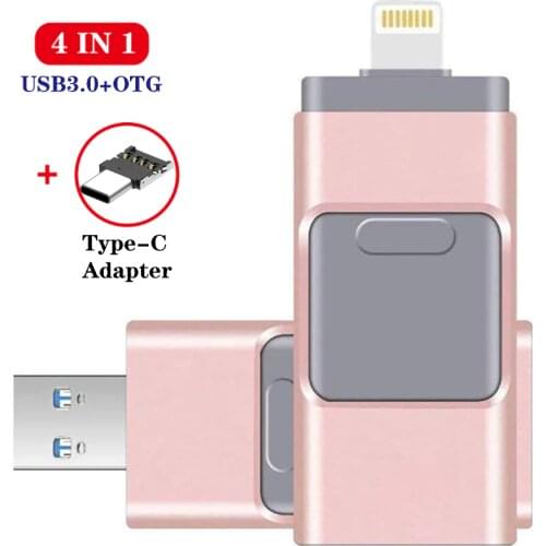 Usb Flash Drive For iPhone 6 6S 6Plus 7 7S 7P 8 8Plus XS iPad Lightning USB Memory Stick 128GB Pendrive for iOS External storage