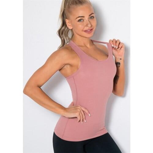 Women Sports Vest Sleeveless Yoga Shirts Quick Dry Gym Tops Beauty Back Vest Nylon Tight Tops Breathable Soft Vest Casual Tops