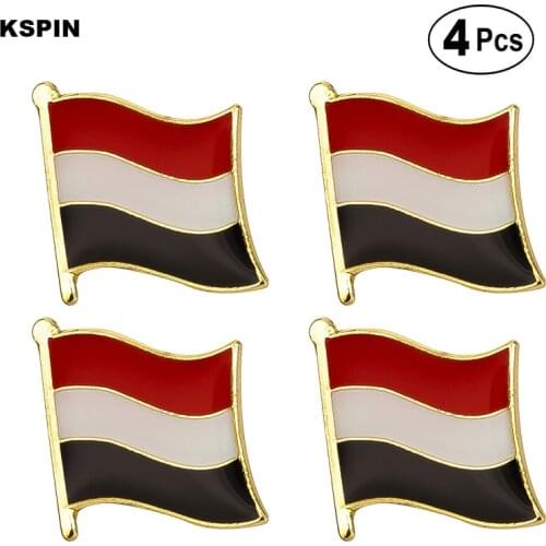 Yemen Flag Pin Lapel Pin Badge Brooch Icons 4pcs
