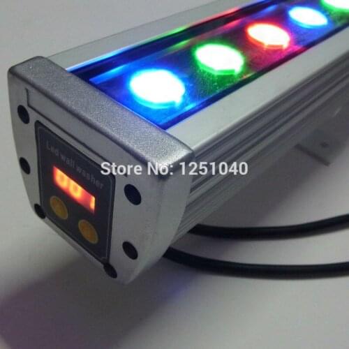 18W RGB Changeable LED Wall Washer AC85-265V Outdoor Spotlights IP65 Waterproof Floodlight DMX512 Buildings Projector Light