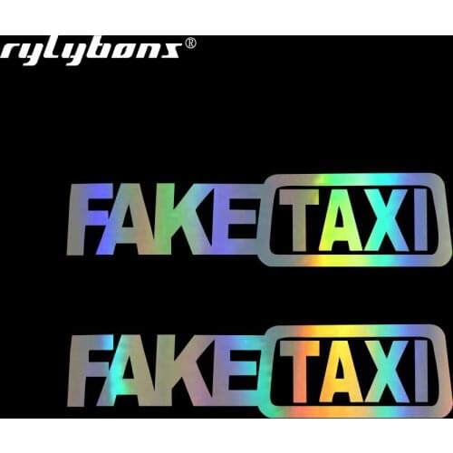 2pcs Fake Taxi Car Stickers Motorcycle Decals Car Body Window Stickers Car Styling Body Funny Car Sticker for Auto Productss