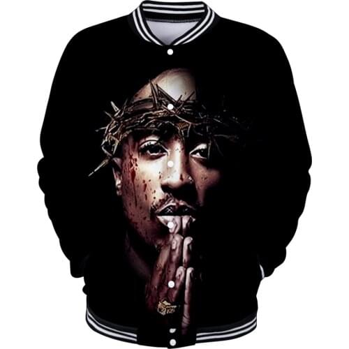3D 2PAC New arrival Clothes Winter Men/Women Hip Hop Kawaii Fashion Warm and comfortable Baseball Jacket hot sales Plus Size 4XL