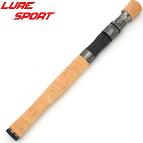LureSport Black wood Aluminum reel seat Cork Grip Butt Set Rod Building Component DIY Accessory