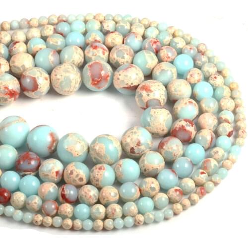 Wholesale Natural Stone Smooth Snake Skin Jaspers Loose Bead Spacer Beads For jewelry making DIY Necklace Bracelet Accessories