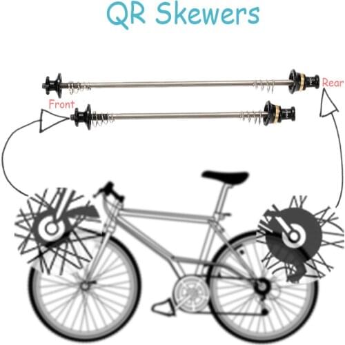 Lixada Quick Release Titanium Axles For Bicycle 2Pcs Ultralight Bicycle Skewers MTB Mountain Road Bike Cycling Wheel Hub Skewers