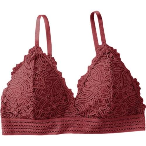 Beauty Back Women Sexy Lace Bras Corset Triangle Bralette Push Up Lingerie топ French Style Detachable Underwear